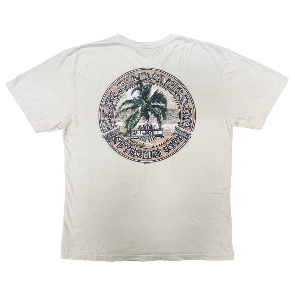Harley Davidson St Thomas USVI 2016 Dealer T-Shirt Men's XL Double Sided USA Tee